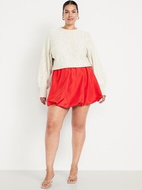 Old Navy Red Bubble Mini Skirt